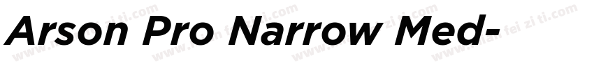 Arson Pro Narrow Med字体转换